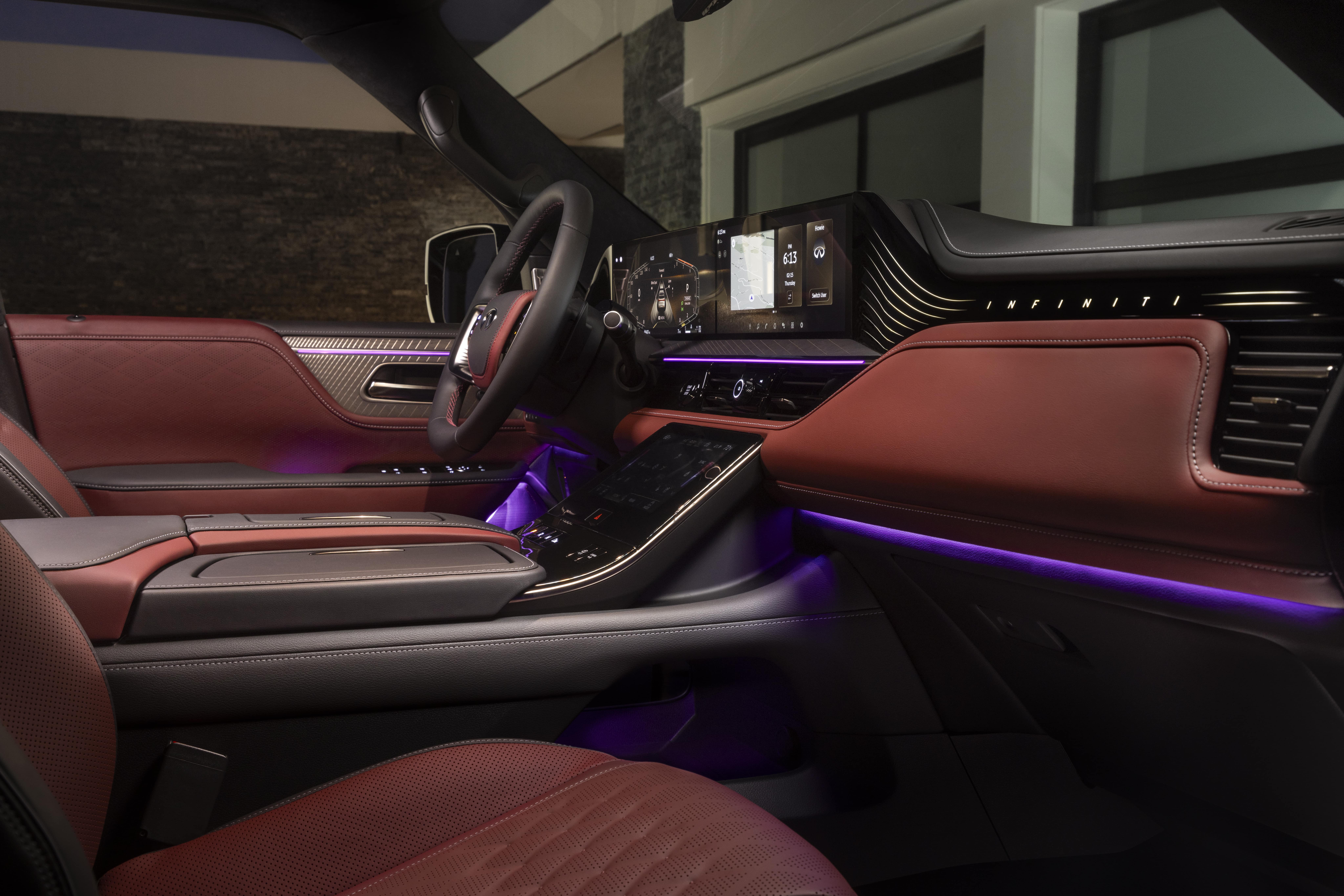2025 INFINITI QX80 interior lighting and ambience