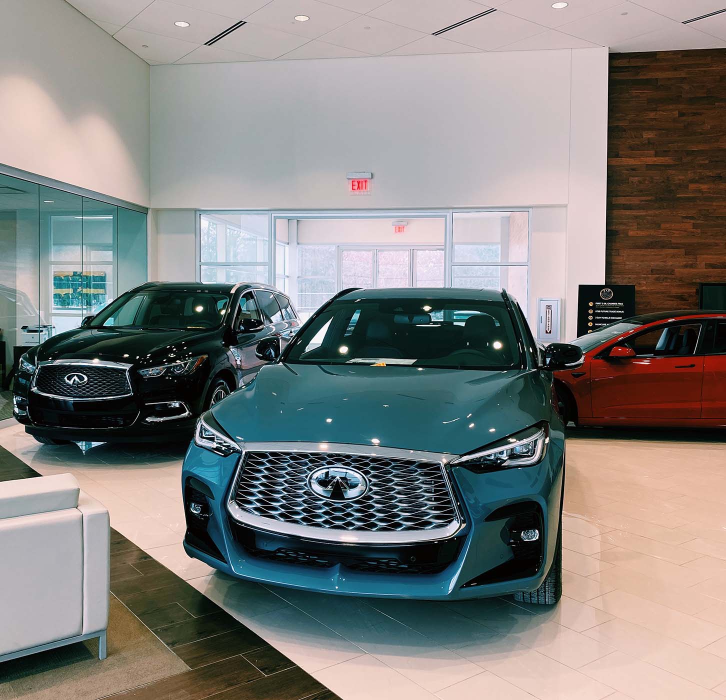 Stunning new INFINITI sedans at our dealership in Dayton, OH