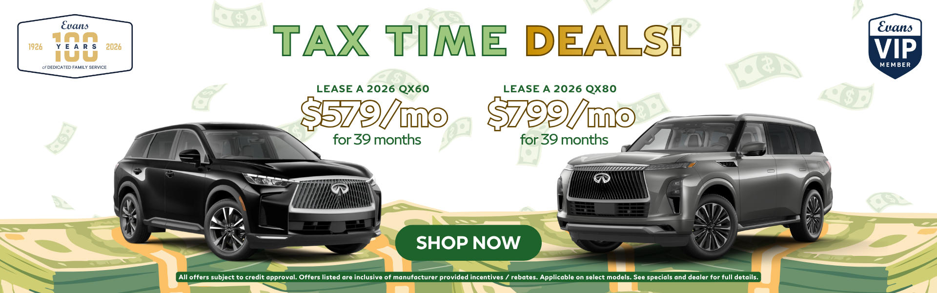 Evans INFINITI of Dayton Tax Time Deals