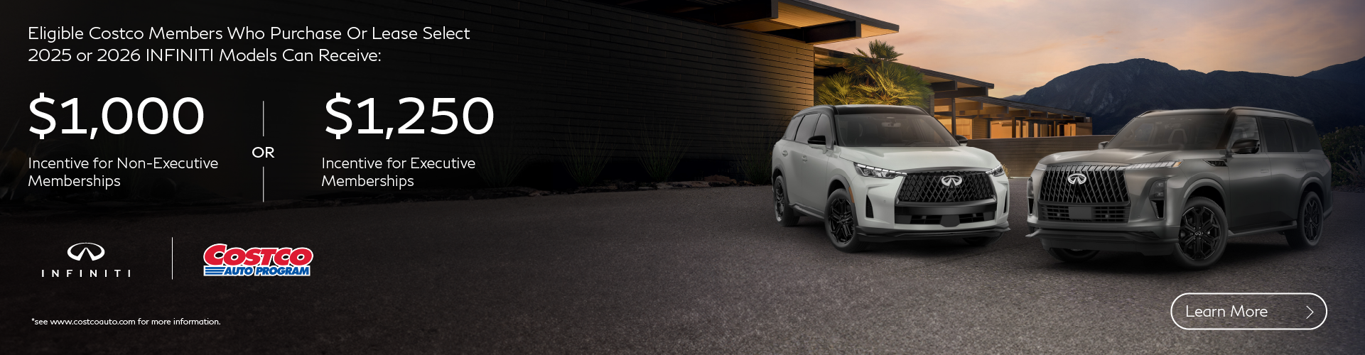 INFINITI Costco Member Exclusive Offers