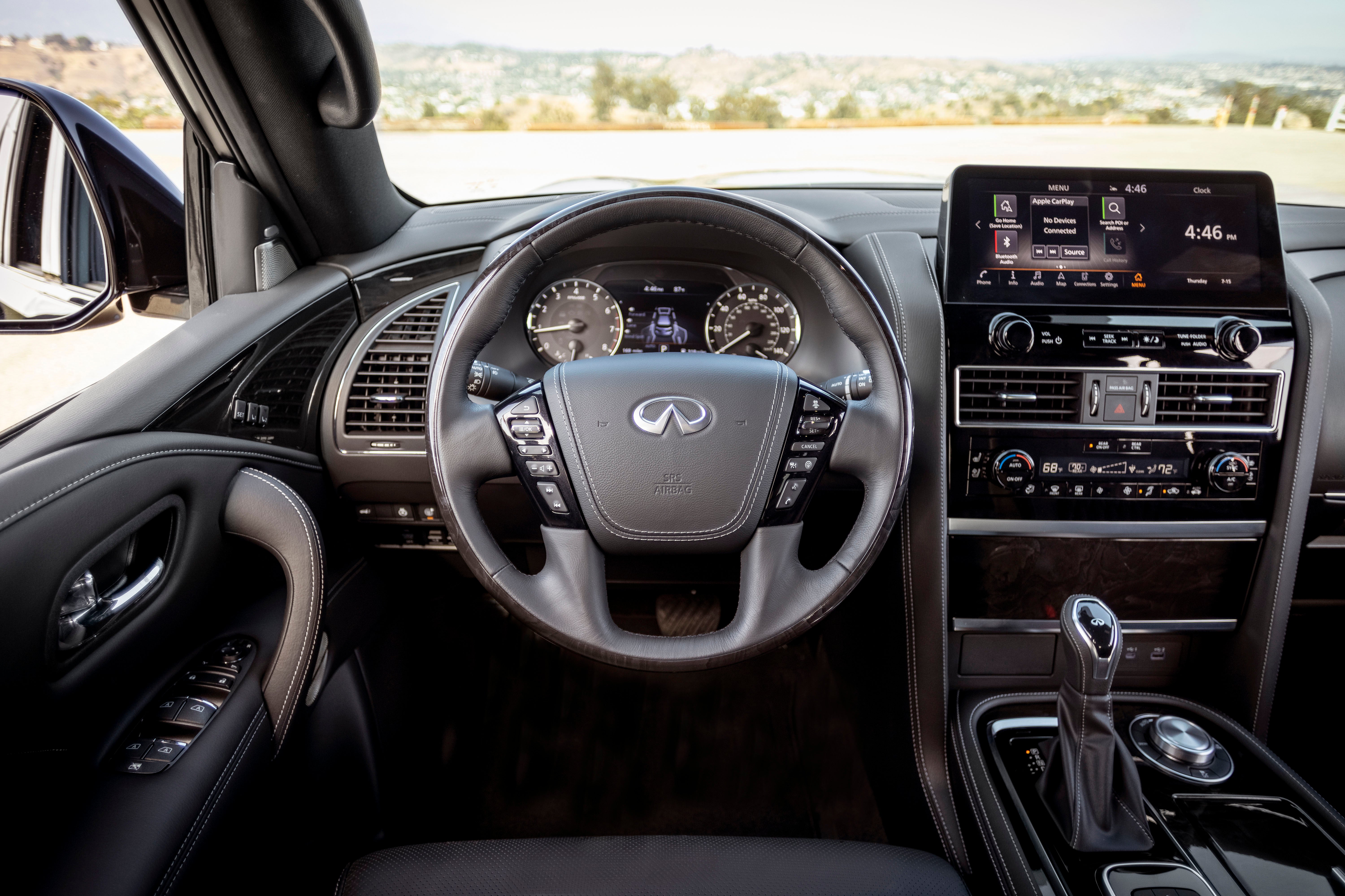 Shot of a touchscreen in an INFINITI QX80