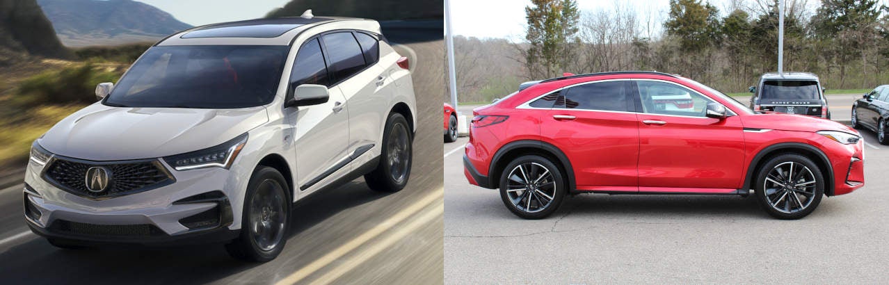 Acura RDX Compared to INFINITI QX55 Profile